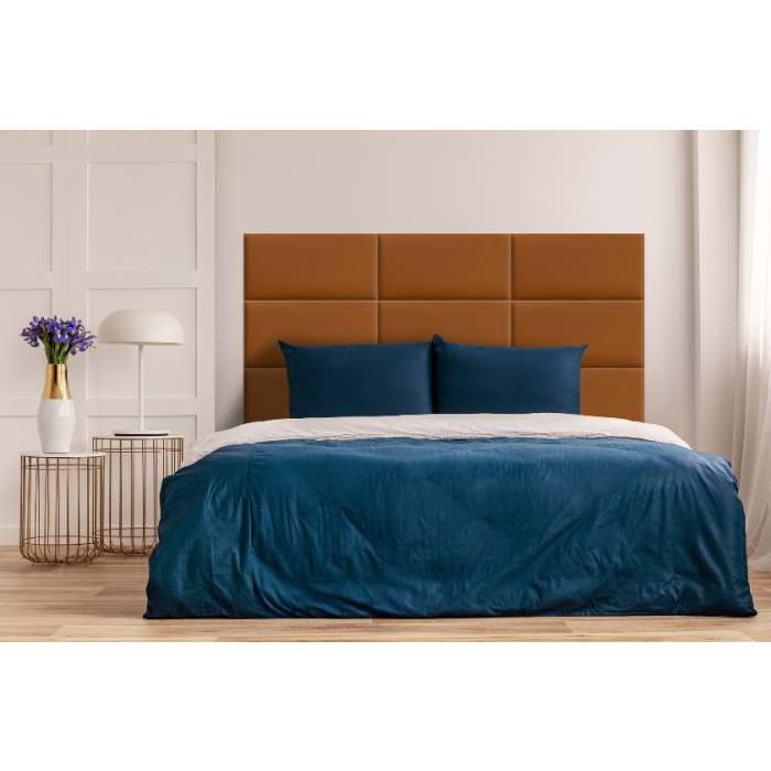 Gepolstertes Paneel in Honigfarbe